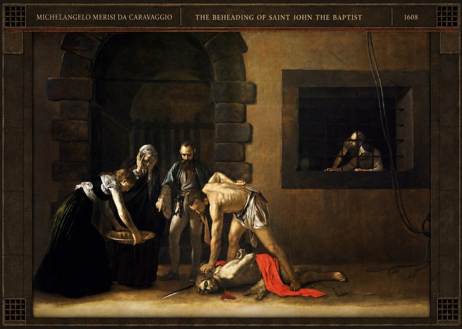 Michelangelo Merisi da Caravaggio The Beheading of Saint John the Baptist No5 - Póster