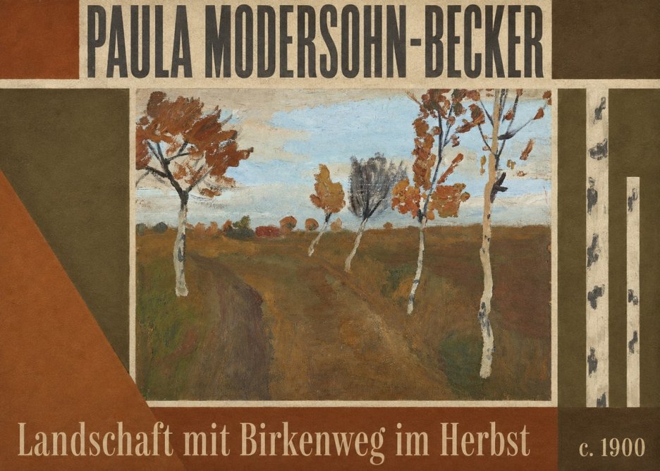 Paula Modersohn-Becker Landschaft Mit Birkenweg Im Herbst No5 - Póster
