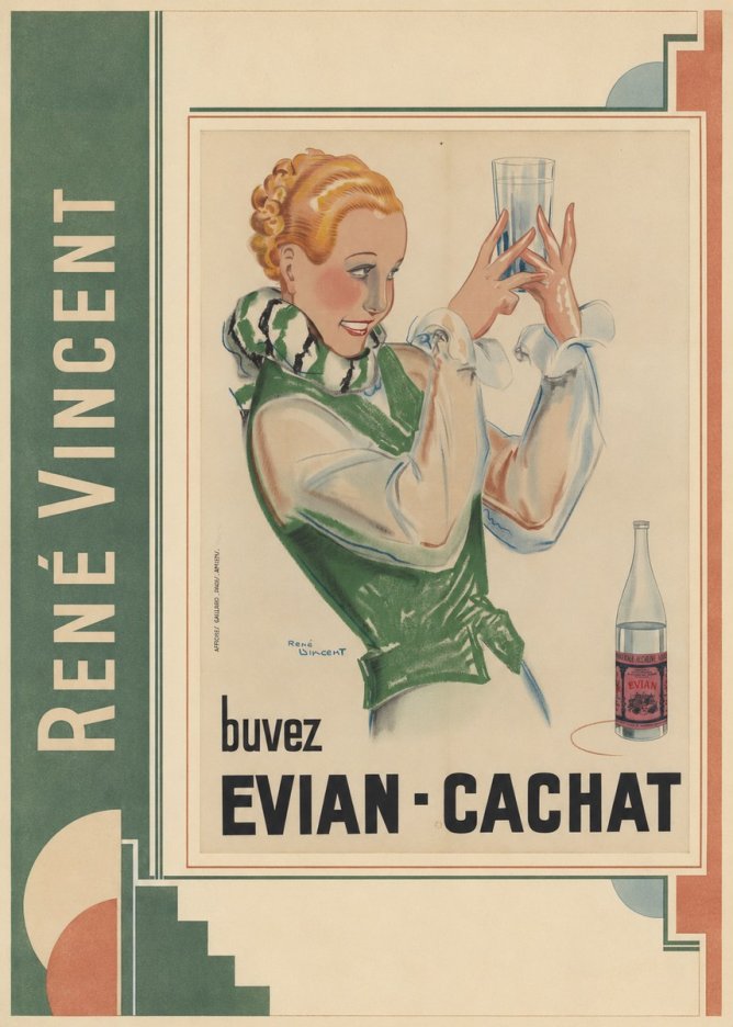 René Vincent Evian - Cachat No2 - Póster