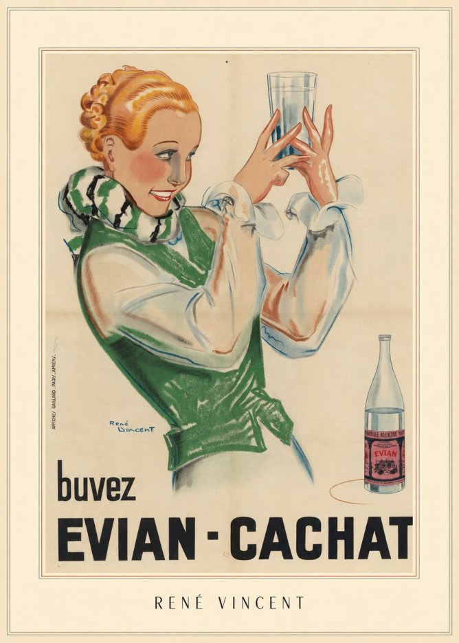 René Vincent Evian - Cachat No4 - Póster