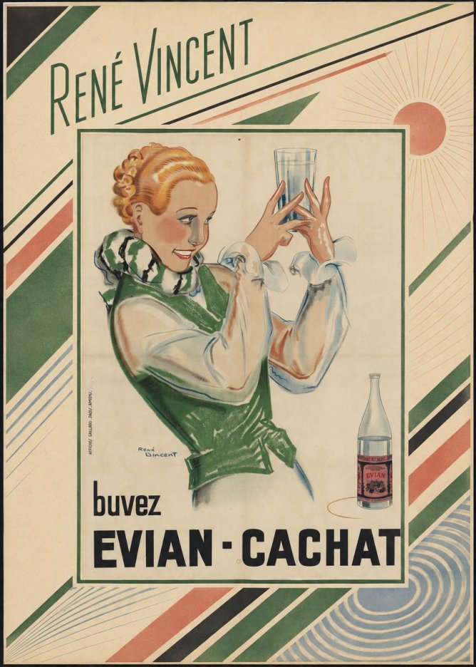 René Vincent Evian - Cachat No5 - Póster