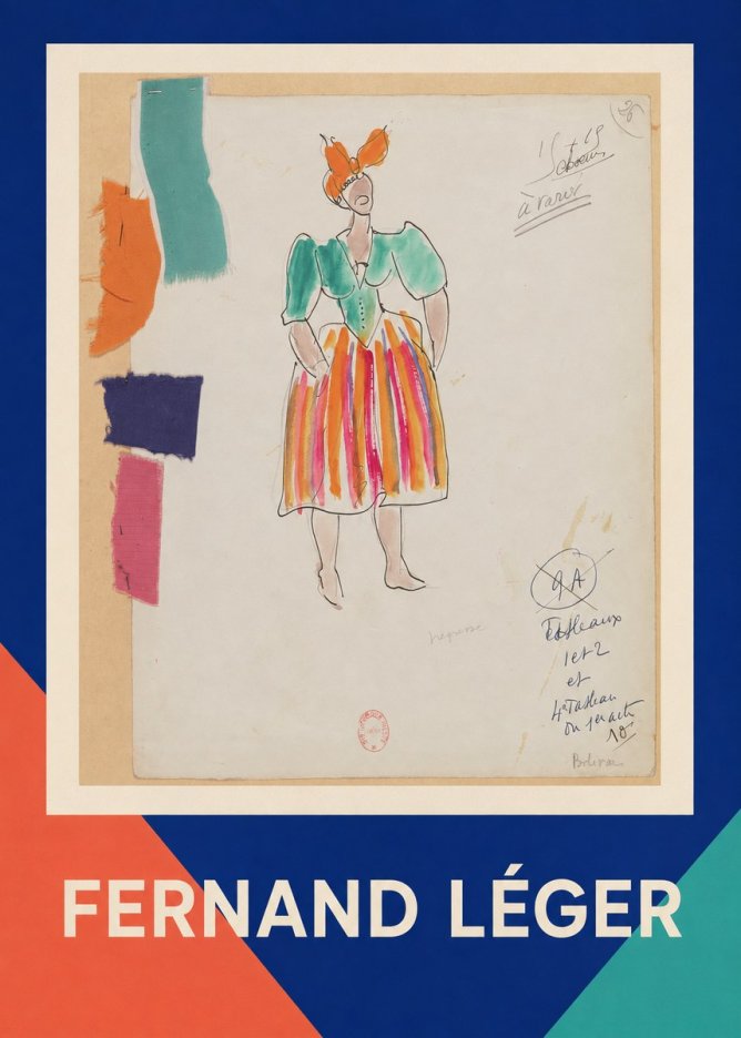 Fernand Léger Costume Design for Boléro No1 - Póster