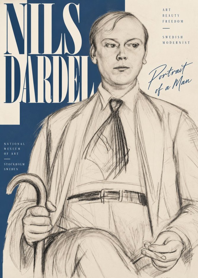 Nils Dardel Portrait of a Man No2 - Póster
