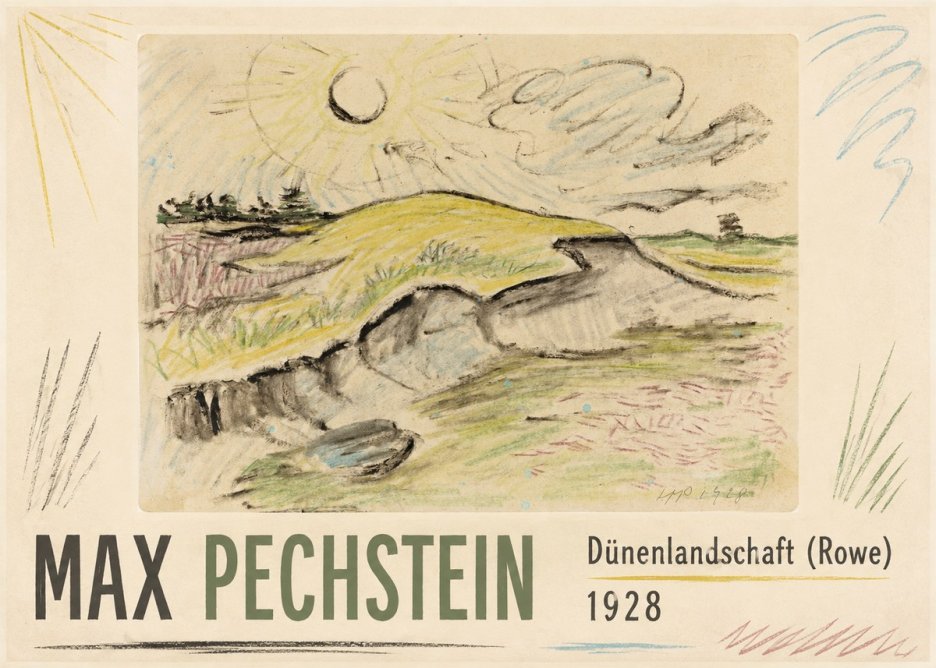 Max Pechstein Dünenlandschaft (Rowe) No1 - Póster