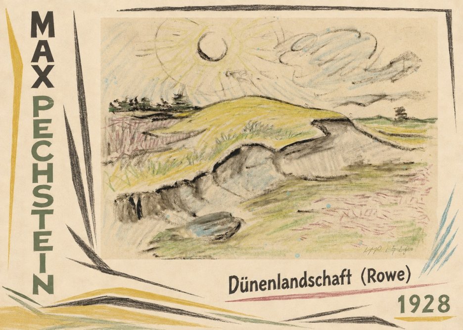 Max Pechstein Dünenlandschaft (Rowe) No2 - Póster