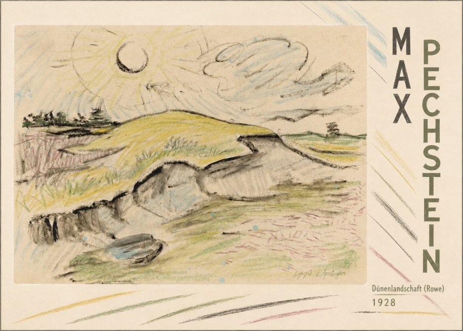 Max Pechstein Dünenlandschaft (Rowe) No5 - Póster