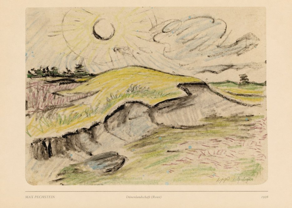 Max Pechstein Dünenlandschaft (Rowe) No6 - Póster