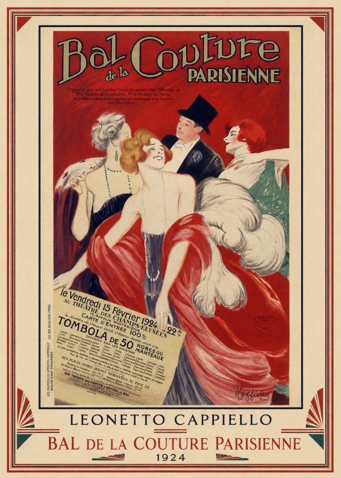 Leonetto Cappiello Bal De La Couture Parisienne No1 - Póster