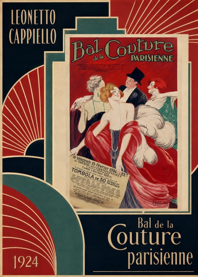 Leonetto Cappiello Bal De La Couture Parisienne No2 - Póster