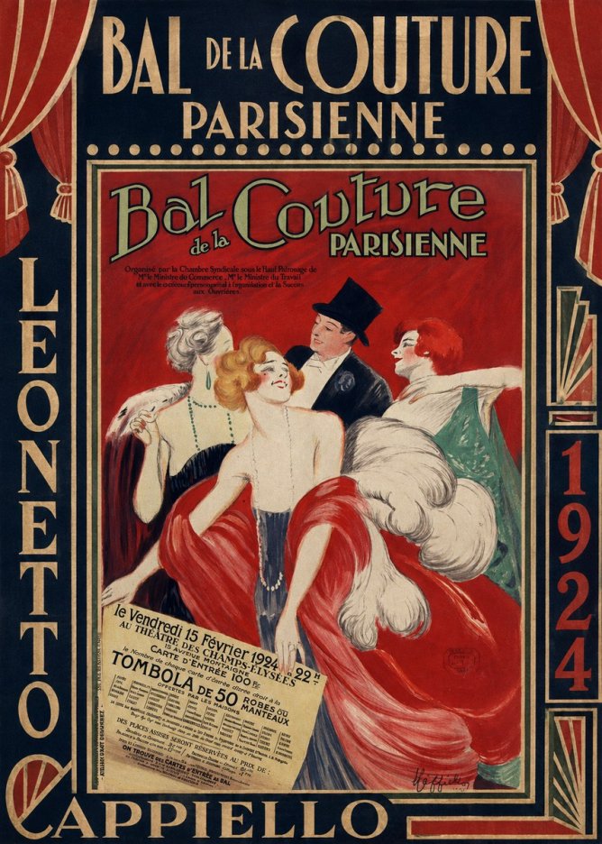 Leonetto Cappiello Bal De La Couture Parisienne No4 - Póster