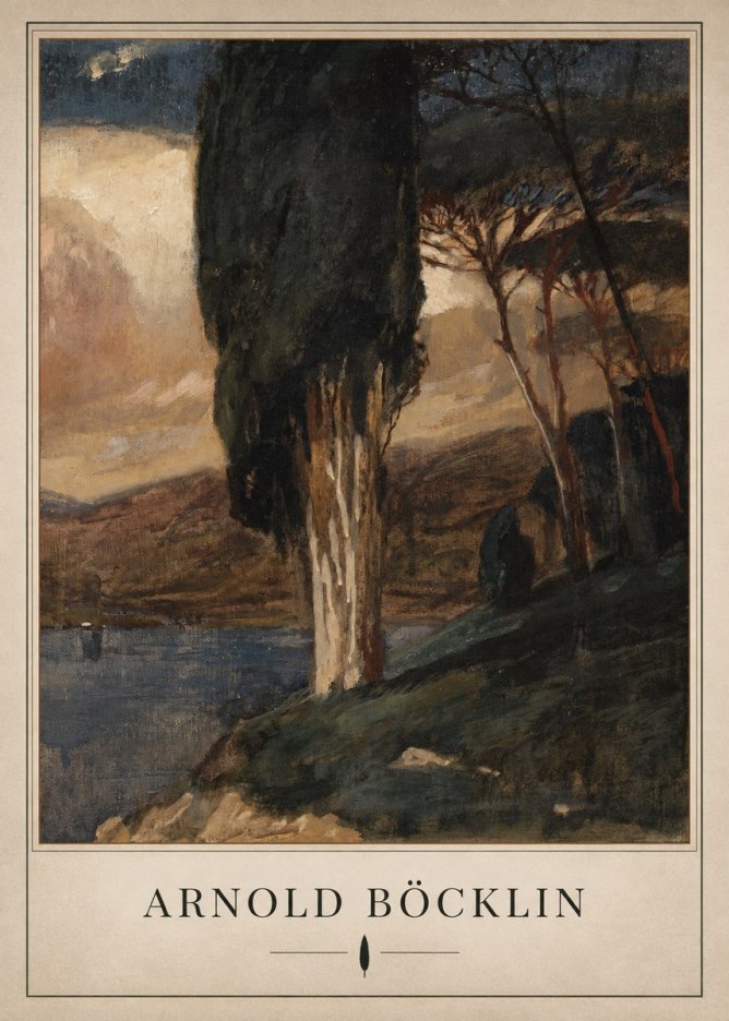 Arnold Böcklin Villa by the Sea II No3 - Póster