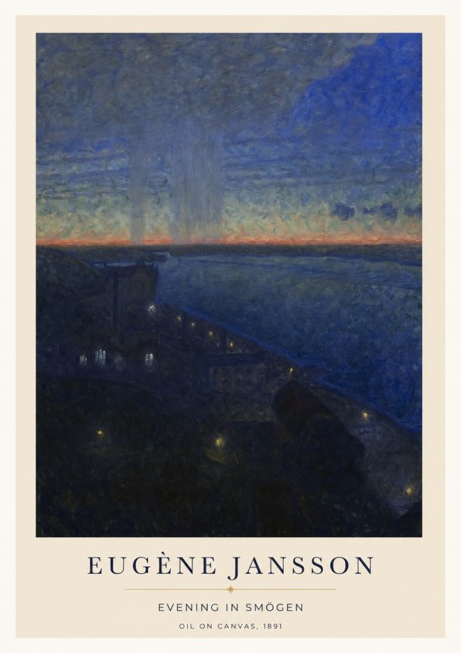 Eugène Jansson Evening in Smögen No1 - Póster