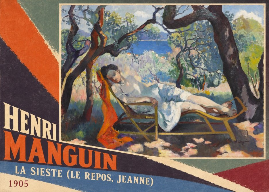 Henri Manguin La Sieste (Le Repos, Jeanne) No5 - Póster