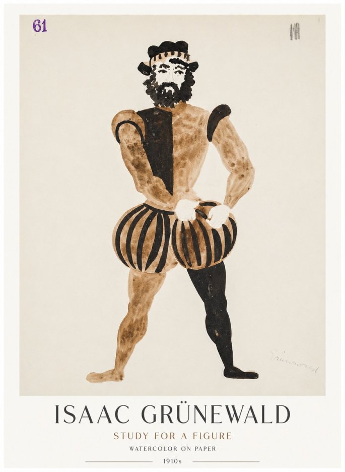 Isaac Grünewald Study for a Figure No1 - Póster