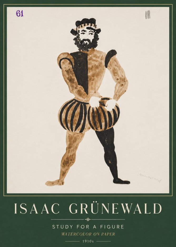 Isaac Grünewald Study for a Figure No4 - Póster