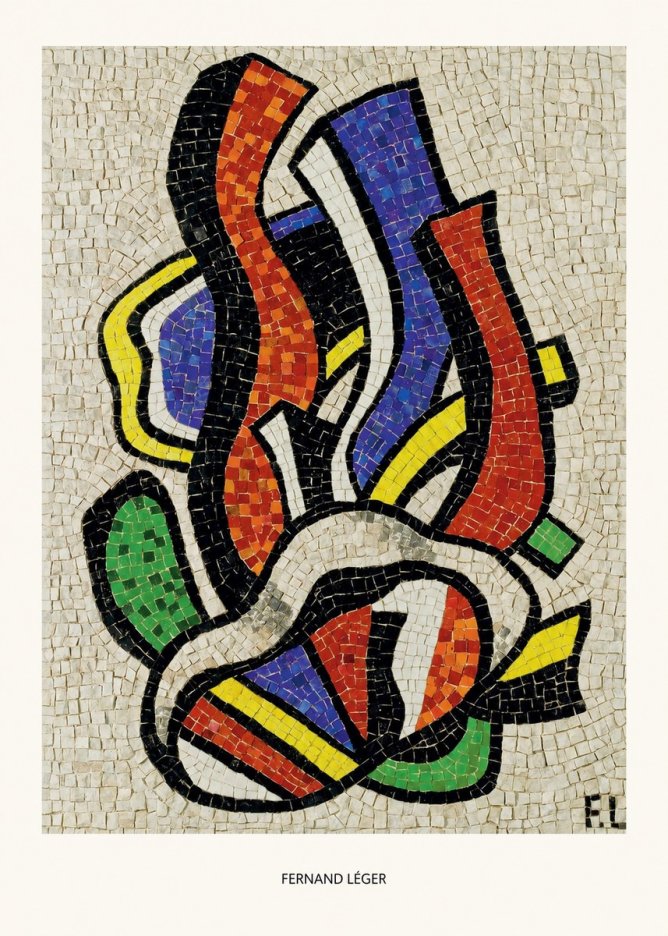 Fernand Léger Abstract Mosaic No5 - Póster
