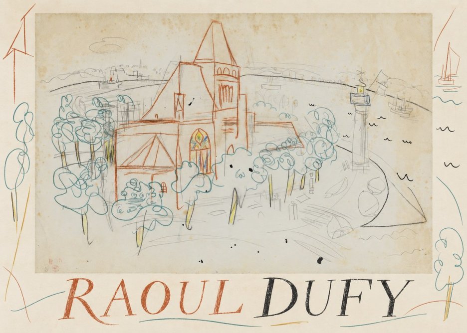 Raoul Dufy Coastal Church and Lighthouse No2 - Póster