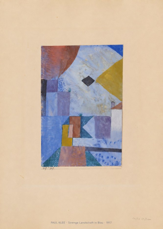 Paul Klee Strenge Landschaft in Blau No5 - Póster