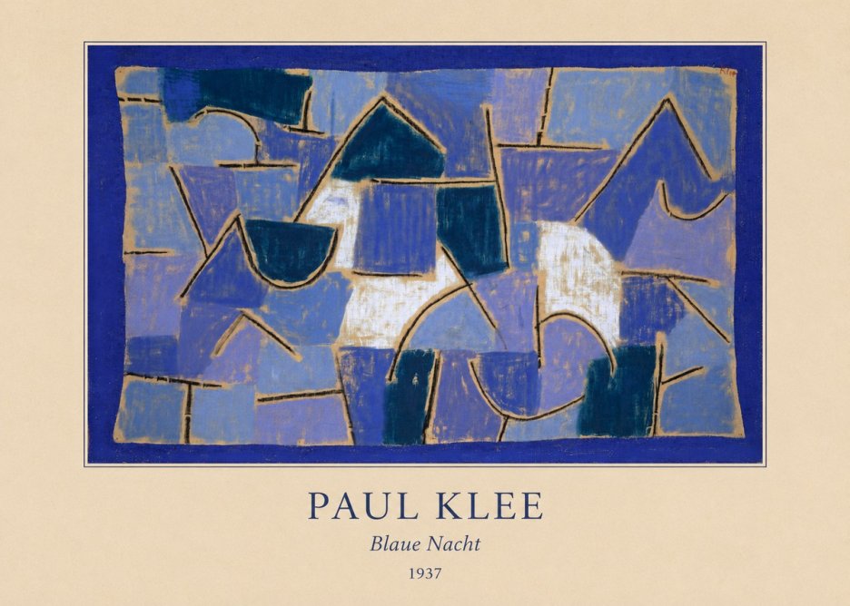 Paul Klee Blaue Nacht No4 - Póster