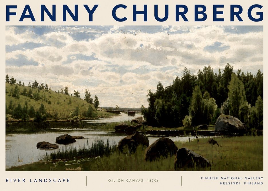 Fanny Churberg River Landscape No3 - Póster