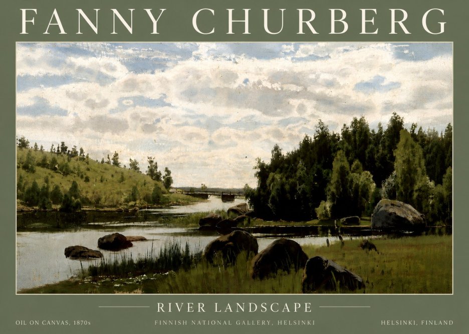 Fanny Churberg River Landscape No4 - Póster