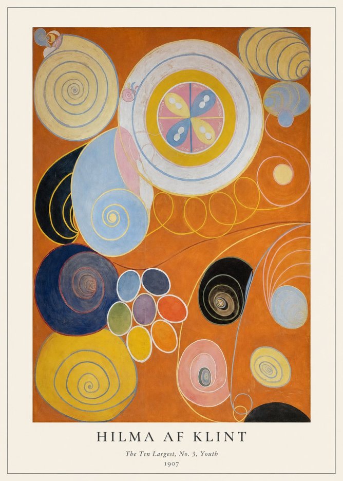 Hilma af Klint The Ten Largest, No. 3, Youth No1 - Póster