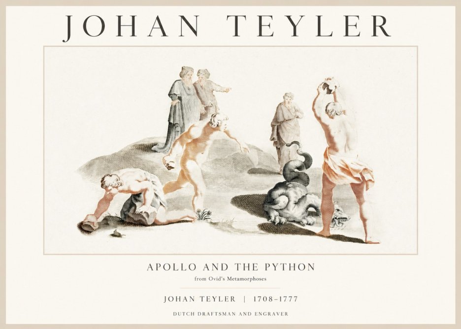 Johan Teyler Apollo and the Python No1 - Póster