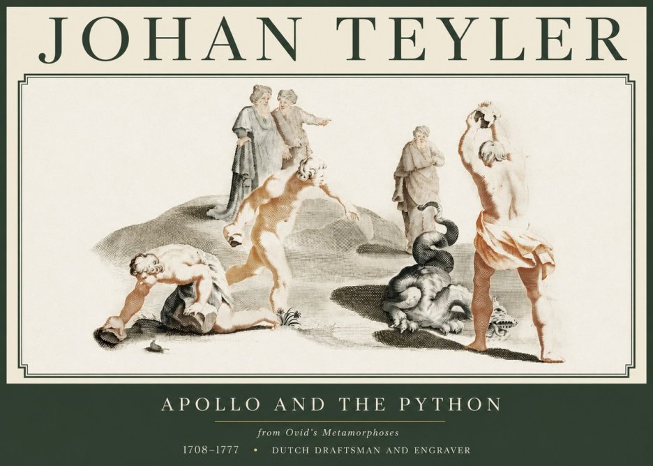 Johan Teyler Apollo and the Python No3 - Póster