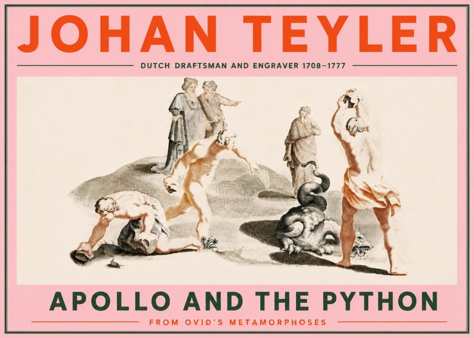 Johan Teyler Apollo and the Python No5 - Póster