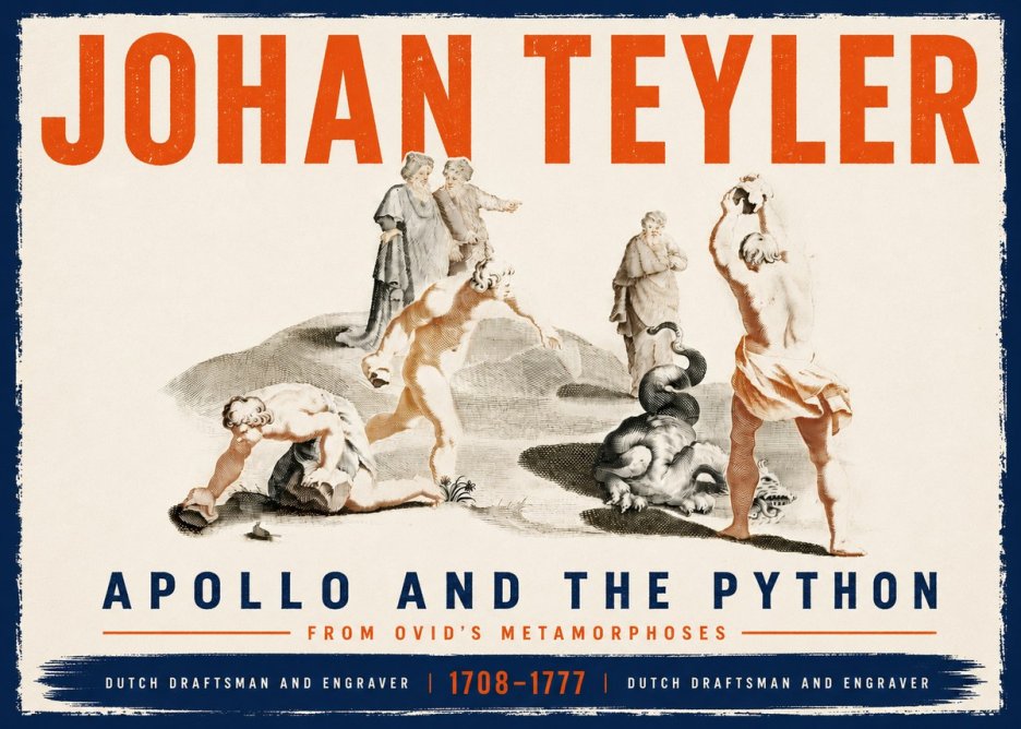 Johan Teyler Apollo and the Python No6 - Póster