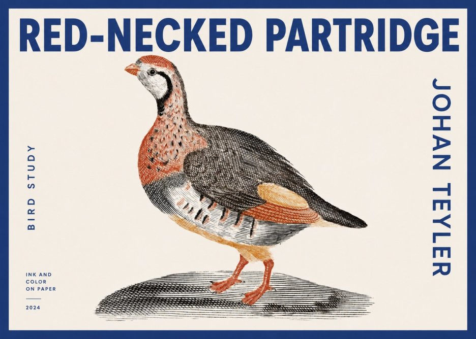 Johan Teyler Red-necked Partridge No2 - Póster