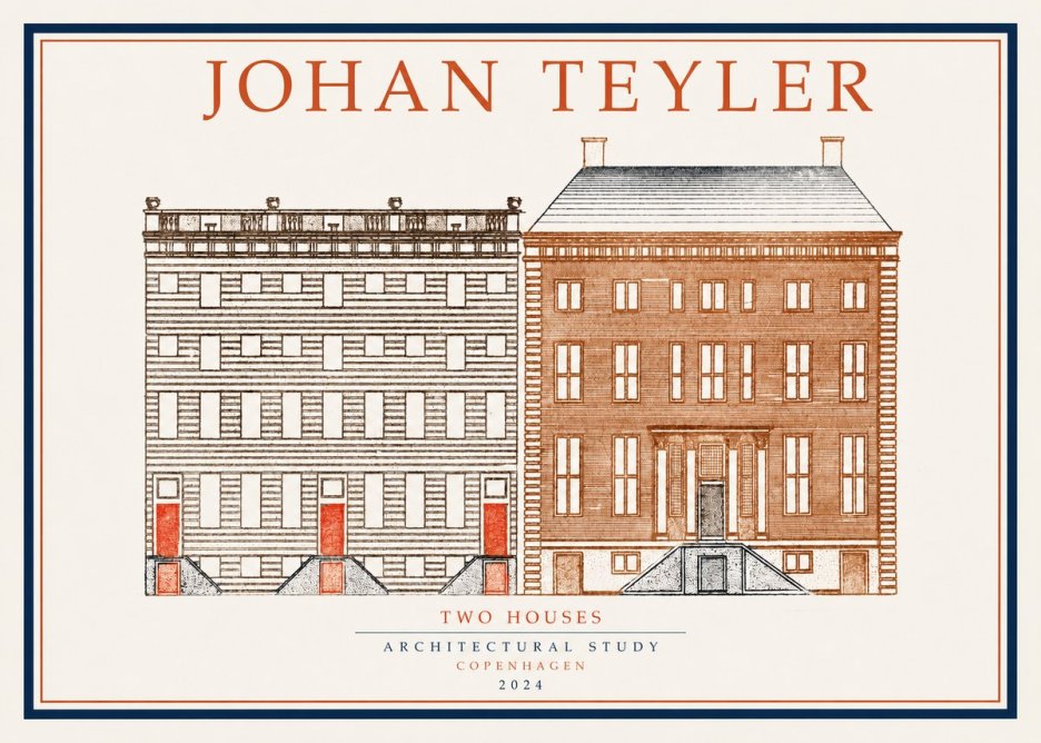 Johan Teyler Two Houses No1 - Póster