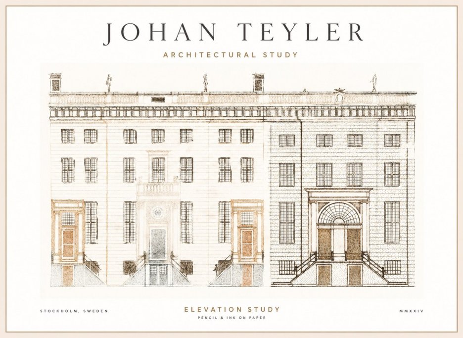 Johan Teyler Elevation Study No1 - Póster