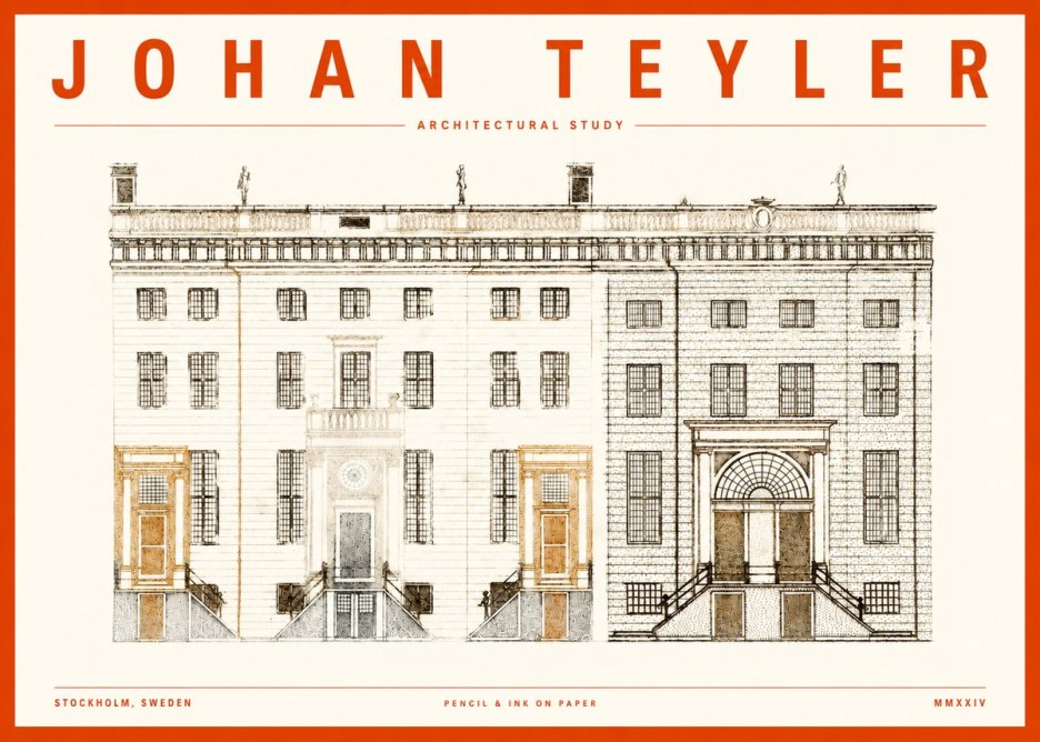 Johan Teyler Elevation Study No2 - Póster
