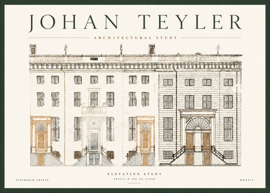 Johan Teyler Elevation Study No4 - Póster
