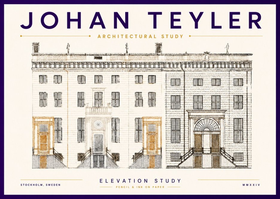 Johan Teyler Elevation Study No6 - Póster