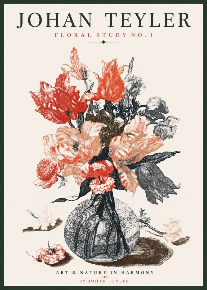 Johan Teyler Botanical Study No. 1 No3 - Póster