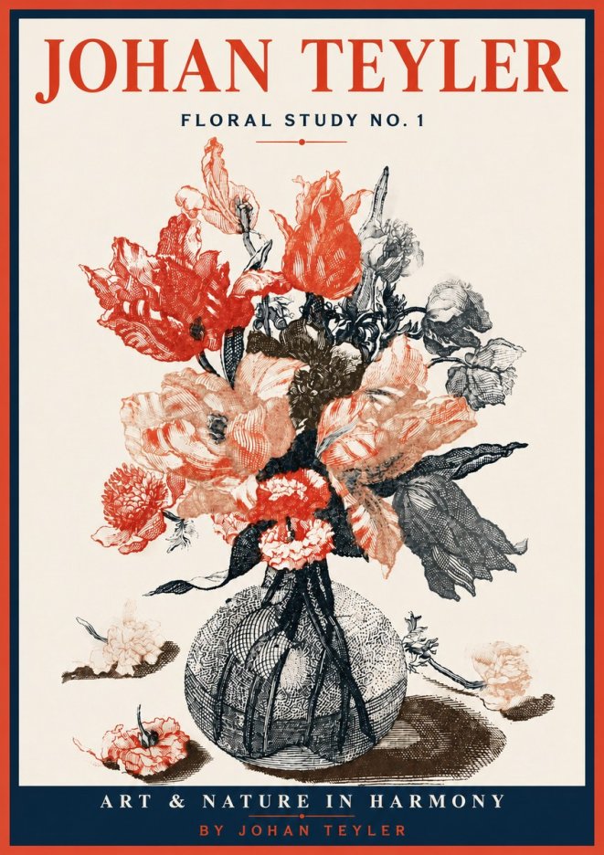 Johan Teyler Botanical Study No. 1 No4 - Póster
