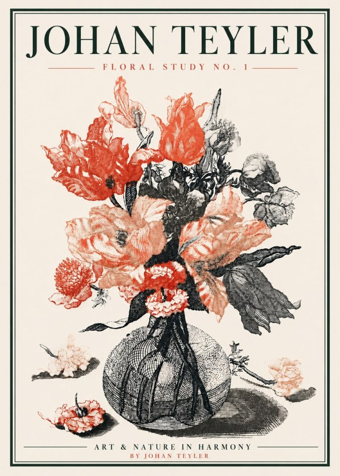 Johan Teyler Botanical Study No. 1 No5 - Póster
