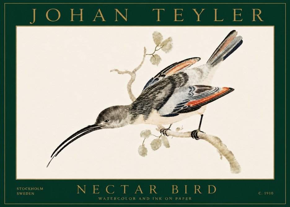Johan Teyler Nectar Bird No5 - Póster