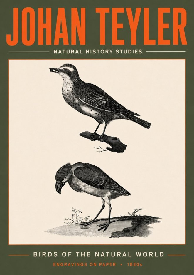 Johan Teyler Birds of the Natural World No6 - Póster