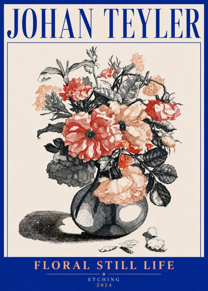 Johan Teyler Floral Still Life I No5 - Póster