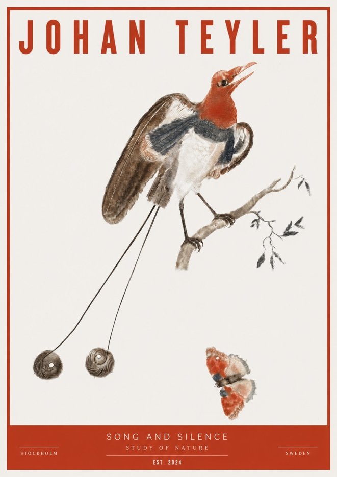 Johan Teyler Song and Silence - Study of Nature No2 - Póster