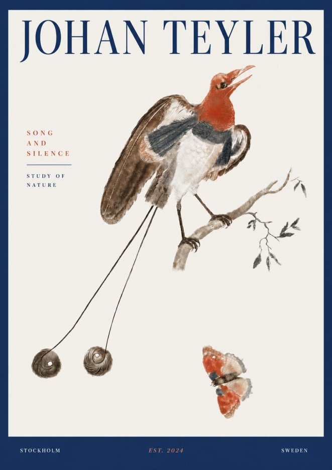 Johan Teyler Song and Silence - Study of Nature No3 - Póster