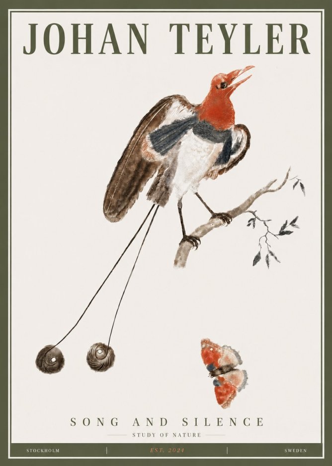 Johan Teyler Song and Silence - Study of Nature No4 - Póster
