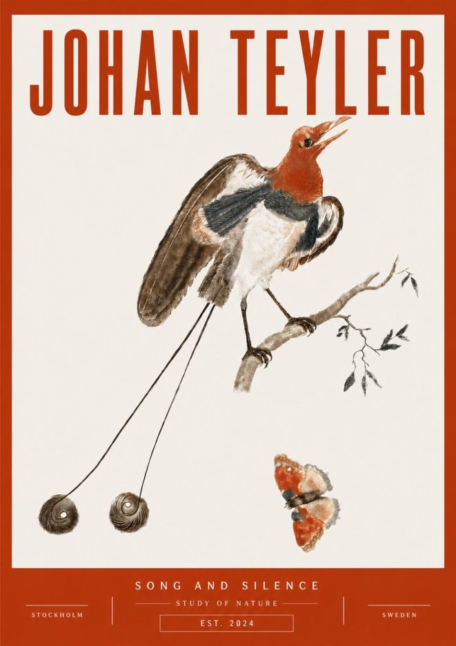 Johan Teyler Song and Silence - Study of Nature No5 - Póster