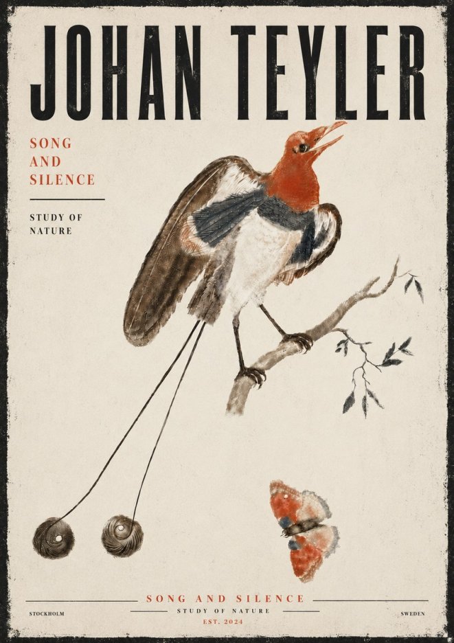 Johan Teyler Song and Silence - Study of Nature No6 - Póster