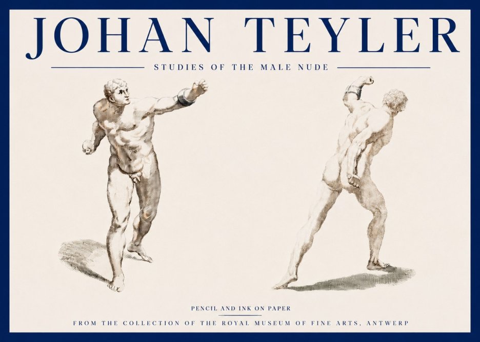 Johan Teyler Studies of the Male Nude No3 - Póster