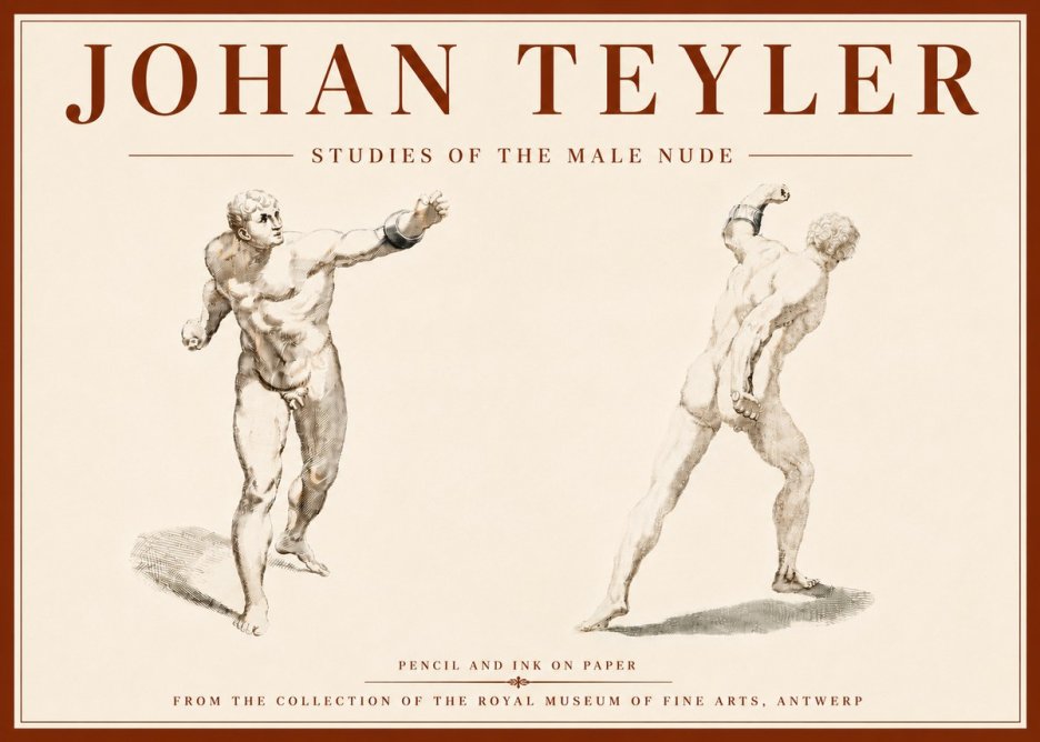 Johan Teyler Studies of the Male Nude No6 - Póster