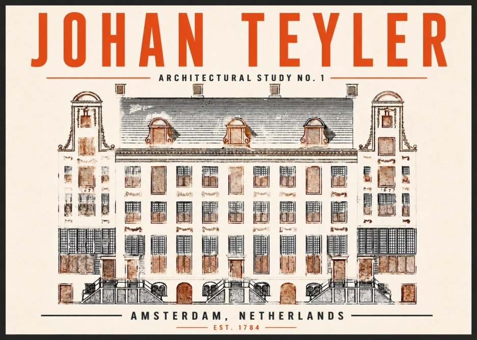 Johan Teyler Architectural Study No. 1 I No6 - Póster